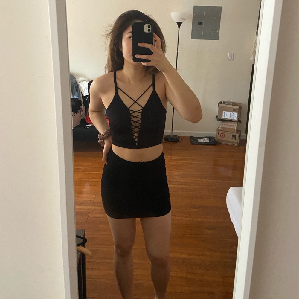 American Apparel Black Bodycon Mini Skirt